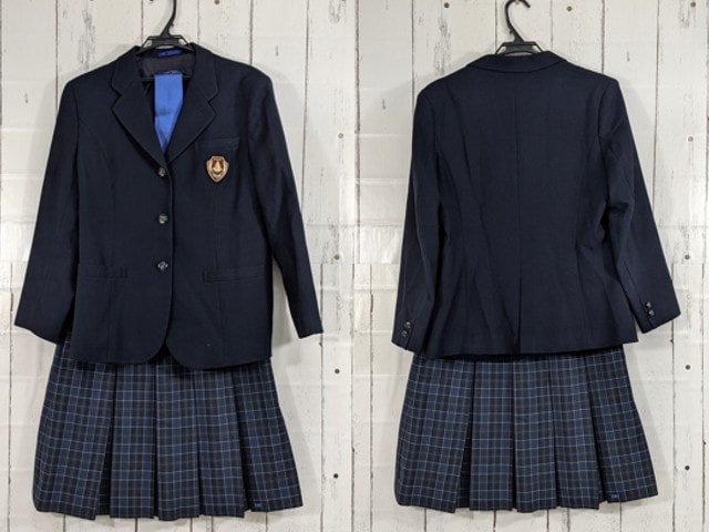 v52 京都府 大谷高校 ブレザー+夏服・冬服スカート+ネクタイ/yt3899【12CJF】
