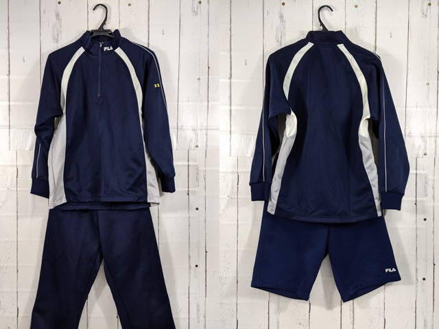 v42 愛知県 聖霊高校 体操着 体操服 ハーフパンツ+長袖ジャージ上下/yt3974【3XKD】