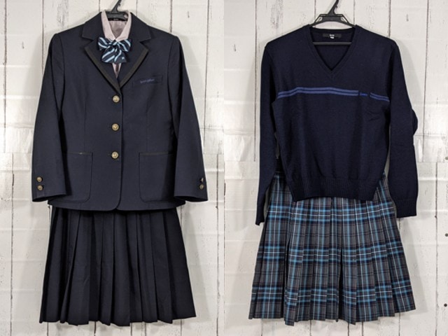 w24 東京都 宝仙学園高校 ブレザー+セーター++冬服スカート+リボン/yt4044【3EGRT】
