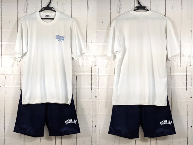 x45 愛知県 西春高校 体操服 体操着 半袖シャツ+ハーフパンツ/yt4114【3XJE】