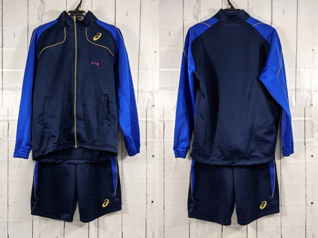 x81 北海道札幌稲雲高校 体操服 体操着 ハーフパンツ+長袖ジャージ/yt4123【3XJW】