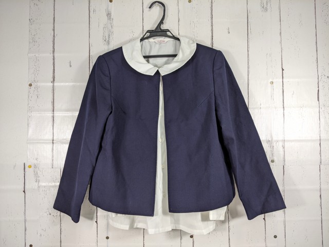 x74 大阪府 大阪信愛学院高等学校 長袖シャツ+ブレザー/yt4130【3KET】