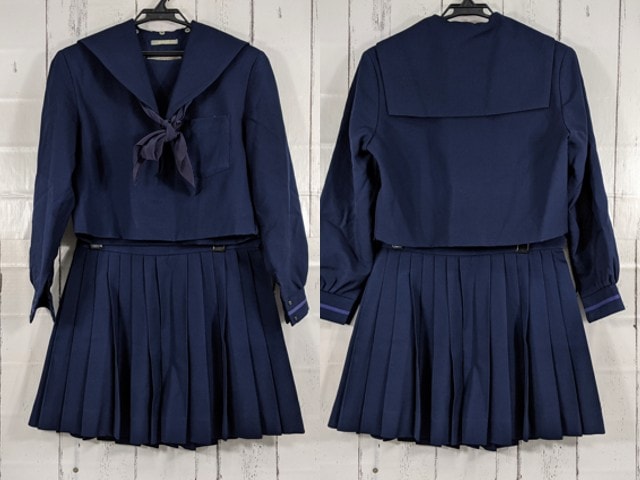 T2222 中学校 高校 冬服セーラー服+冬服スカート+スカーフ/yt4165【1CHRV】