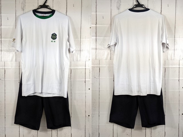 P34 愛知県 南陽高校 体操服 体操着 半袖シャツ+ハーフパンツ/yt4188【3XJE】