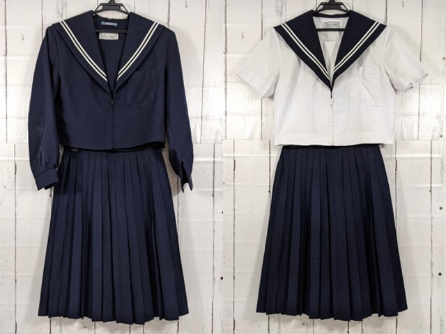 y31 愛知県 富田中学校 夏服・冬服セーラー服+夏服スカート/yt4195【6RKC】