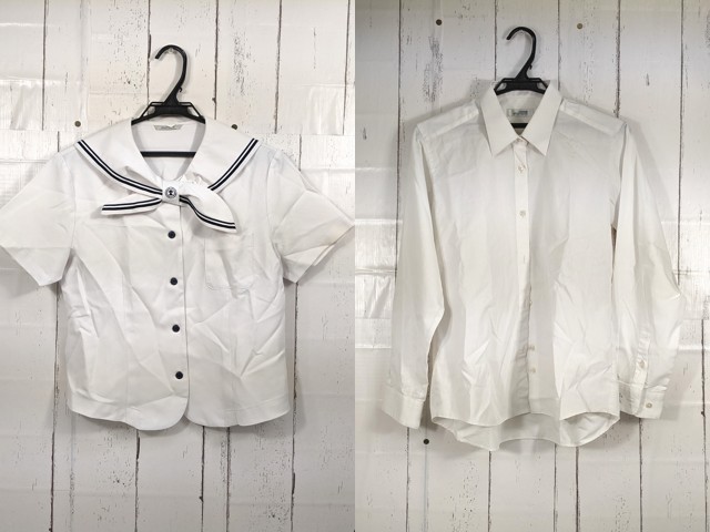 y05 大阪府 香里ヌヴェール学院中学校・高校 夏服セーラー服+長袖カッターシャツ/yt4229【1WUCG】