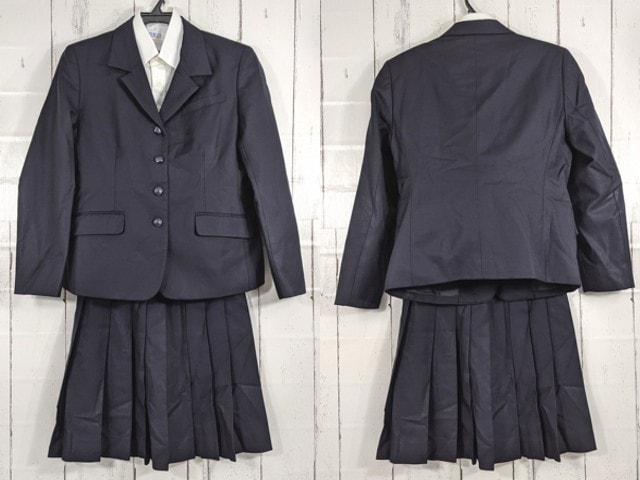 T2141 宮城県 仙台二華中学校・高校 ブレザー+長袖カッターシャツ+冬服スカート/yt4261【15SJE】