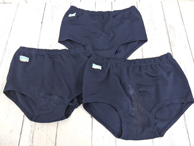 T2269 体操着 体操服 コスプレ 使用済み ブルマ×3点セット 紺/yt4323【5JED】