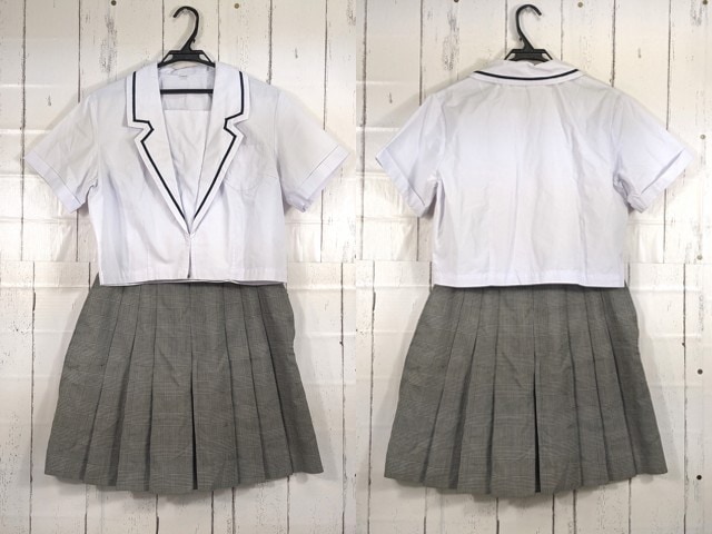 中学校?? 高校?? コスプレ 衣装 夏服セーラー服(白 サイズ175)+冬服スカート/yt4330【4XKE】