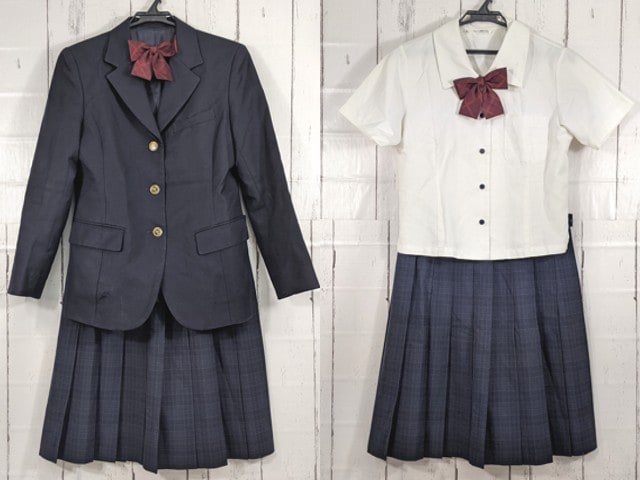 中学校?? 高校?? コスプレ 衣装 ブレザー+半袖ブラウス+夏服スカート+リボン/yt4333【8JER】