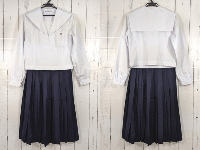 Z34 北海道北見北斗高校 中間服セーラー服+冬服スカート/yt4349【8JED】