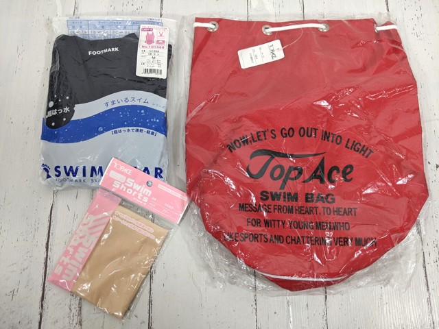 Z28 東京都 西戸山中学校 スクール水着+スイムショーツ+スイムバッグ/yt4354【6XJE】