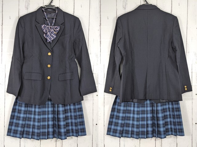 中学校?? 高校?? ブレザー+冬服スカート+リボン/yt4488【4JED】