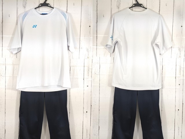 b38 鳥取県 高草中学校 体操服 体操着 半袖シャツ+長袖ジャージパンツ/yt4588【2CKE】