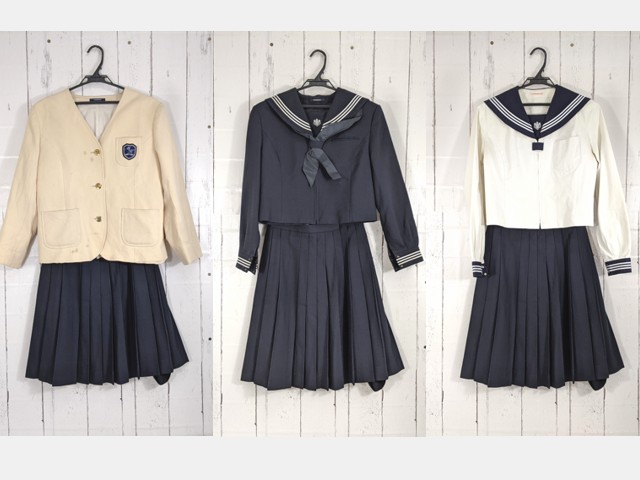 R91 東京都 私立目白研心高校 ブレザー+中間服・冬服セーラー服+スカーフ/yt4511【1OXKGD】