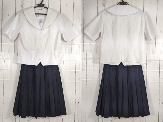 c02 大阪府 プール学院高校 夏服ブラウス+夏服スカート/yt4692【15CEL】