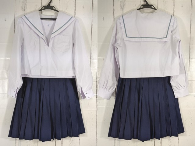 セーラー服 高校制服！ 中古制服】佐賀県 鳥栖高等学校 女子制服 3点（セーラー服