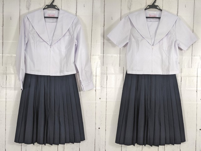 U52 愛知県 上社中学校 夏服・中間服セーラー服+夏服スカート