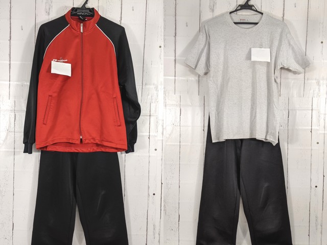 c51 北海道 手稲中学校 体操服 体操着 シャツ+長袖ジャージ上下/yt4769