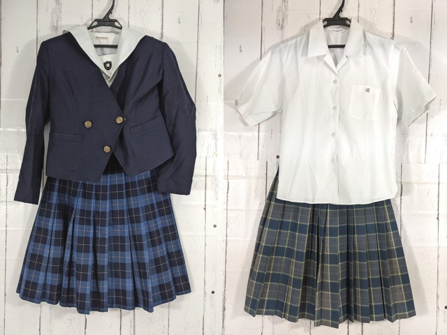 c78 岐阜県 飛騨高山高校 旧モデル ブレザー+夏袖・長袖ブラウス+夏服・冬服スカート/yt4815【35XKE】