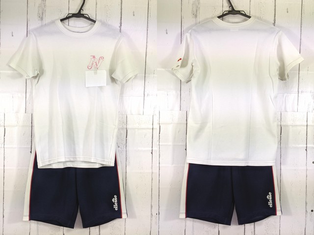 i92 東京都 日本大学豊山女子高校 体操服 体操着 半袖シャツ+ハーフパンツ/yt7013【25KS】