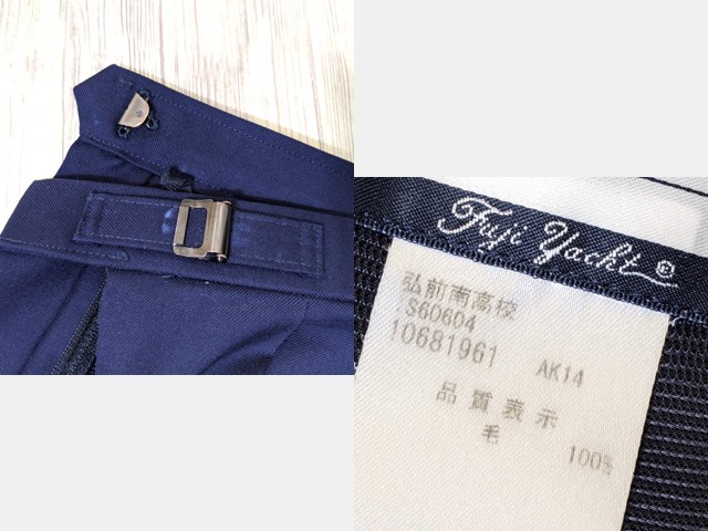 n48 青森県 弘前市立南中学校 校章付きブレザー+夏服セーラー服+冬服