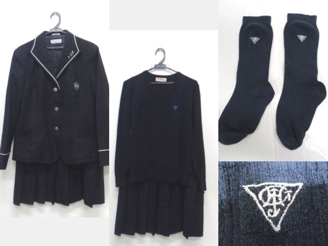 q68○兵庫県 日ノ本学園高校○靴下 セーター 冬スカート セーラー