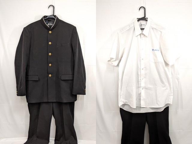 男子用、南部中学校制服 g92 豊橋市南部中学校 学ラン175A+半袖シャツ+冬服ズボン/yt2352【4XKE
