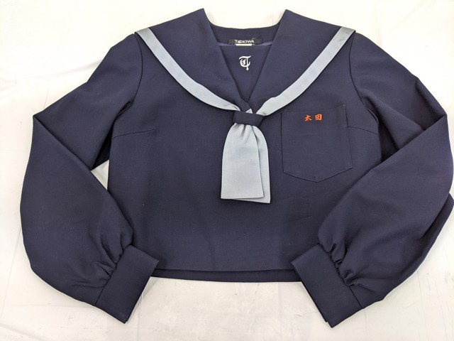 m44/中学校・高校■冬セーラー服160A+ジャンバースカート160 上下 グレー1本線/og0559【1hlmq】