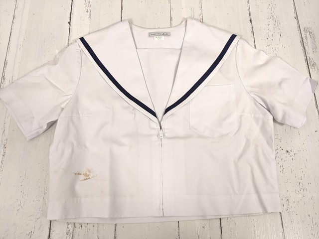 Z08 岐阜県 本荘中学校 夏服セーラー服+夏服スカート/yt4313【5XKE】