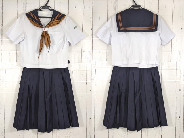 C00 東京都 関東国際高校 夏服セーラー服+夏服スカート+スカーフ/yt4651【6XJRV】