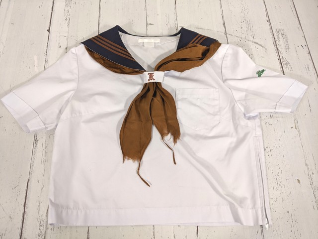 C00 東京都 関東国際高校 夏服セーラー服+夏服スカート+スカーフ/yt4651【6XJRV】