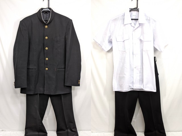 Z17 公立 中学校 高校 学ラン170A+半袖シャツ+夏服・冬服ズボン/yt2555