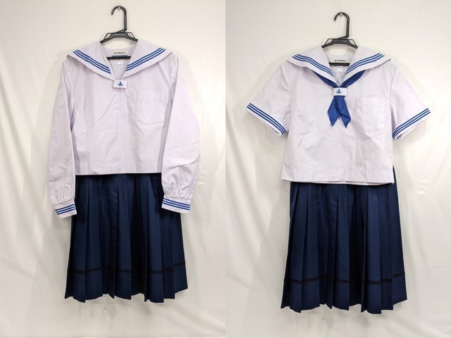 B24 愛知県 東浦高校 夏服・中間服セーラー服+冬服スカート+