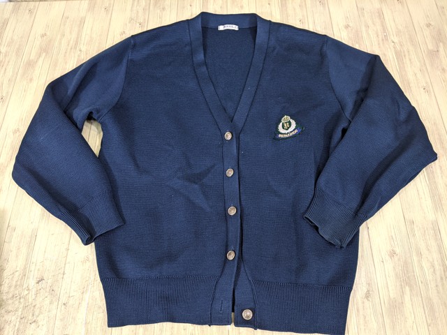 p81 愛知県 名古屋女子大学中学校 廃盤?? 校章付きブレザー+長袖シャツ+冬服スカート+ネクタイ /yt3474【5JHED】