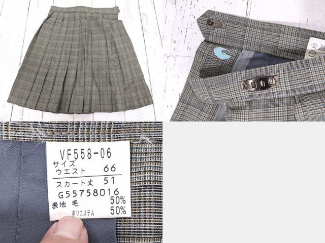 Z08 岐阜県 岐阜総合学園高校 ブレザー+半袖・長袖シャツ+夏服・冬服スカート/yt4316【15LDE】