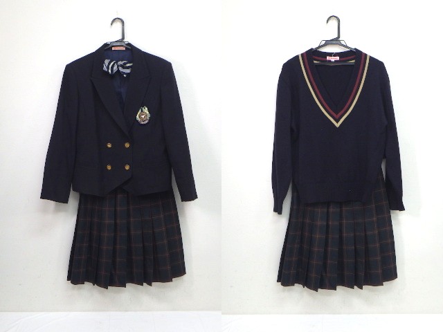 e06 福井工業大学附属福井高校 ブレザー+セーター+冬服スカート+