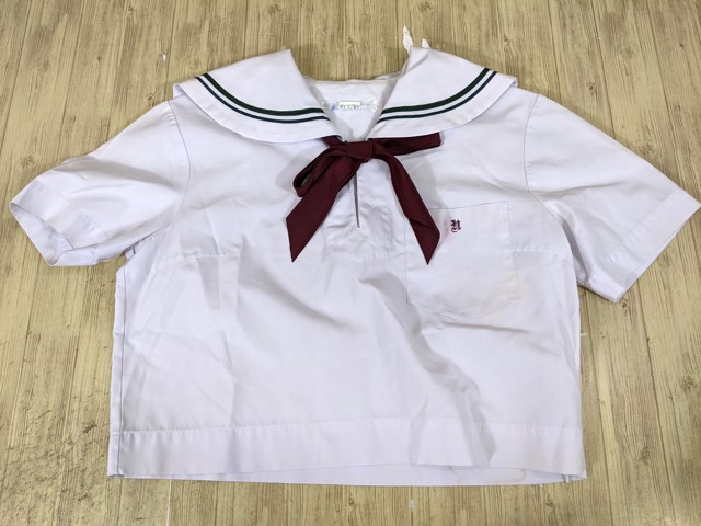 p81 愛知県 名古屋女子大学中学校 廃盤?? 夏服セーラー服+夏服スカート+スカーフ/yt3475【25HER】