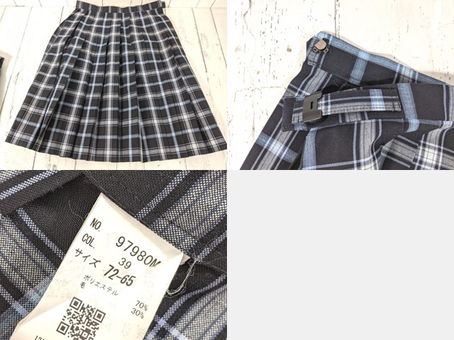 V19 愛知県 神丘中学校 ブレザー+冬服・夏服スカート/yt4954【7XKV 