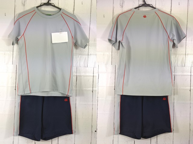 m00 兵庫県 川西緑台高校 体操服 体操着 半袖シャツ+ハーフパンツ/yt7030【3KJE】