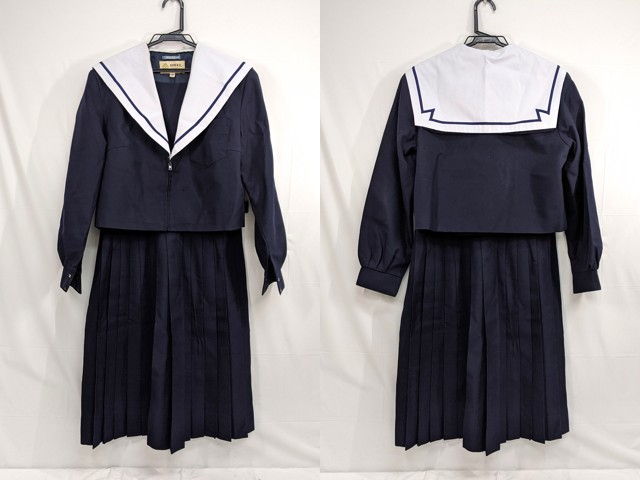 B12 名古屋市立若葉中学校 冬服セーラー服+冬服スカート/yt2758【7lEA 