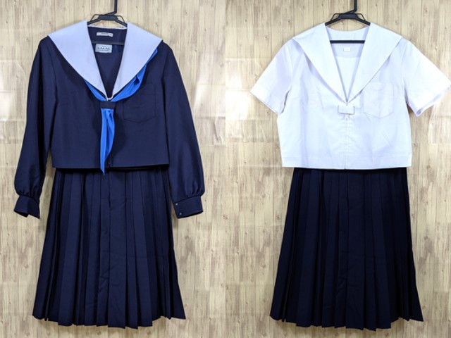 E79 愛知県 高針台中学校 夏服・冬服セーラー服+冬服スカート+