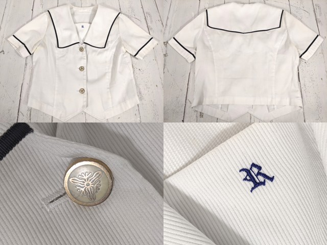 b96 岐阜県 麗澤瑞浪高校 夏服ブラウス+ニットベスト+夏服スカート/yt4655【1XKEV】