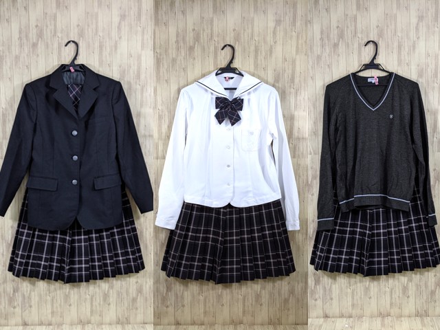 高校制服 ブレザー スカート 一式 （as073】愛知県 岡崎城西高校 女子  