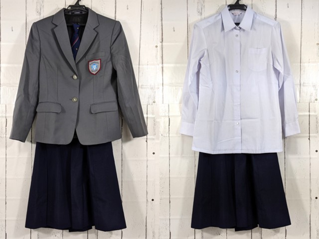 x18 千葉県 木更津第一中学校 ブレザー+長袖シャツ+夏服・冬服スカート