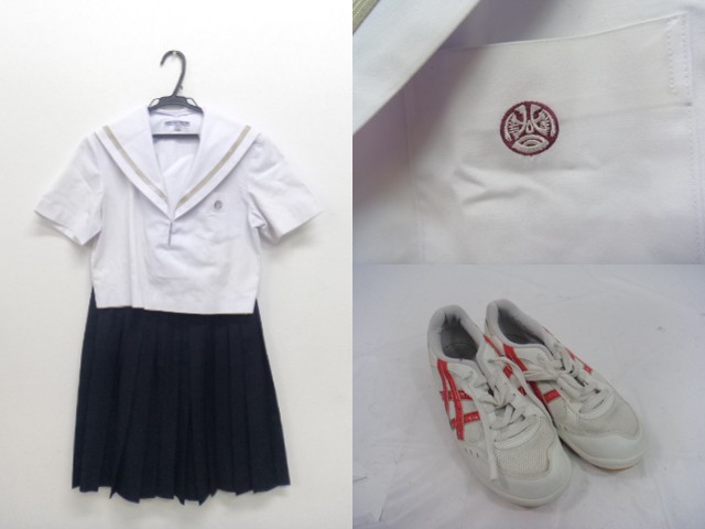 【natu】高校 制服 一式 9点セット 冬服&amp;夏服 V63 鳴子台中学校 冬服・夏服セーラー服+冬服スカート/yt2095