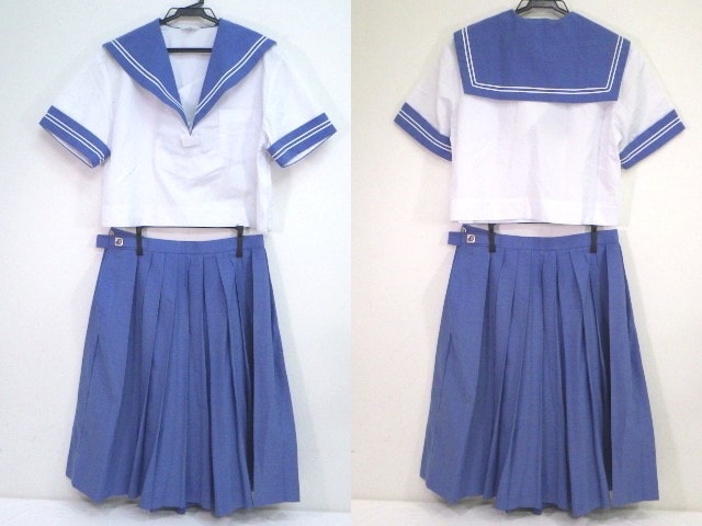 AT314(中古) 熊本県 熊本市立二岡中学校 セーラー服 上下セット