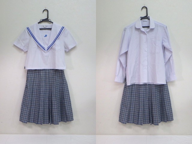 R07 星城中学校 夏服セーラー服+長袖カッターシャツ+夏スカート/yt1684
