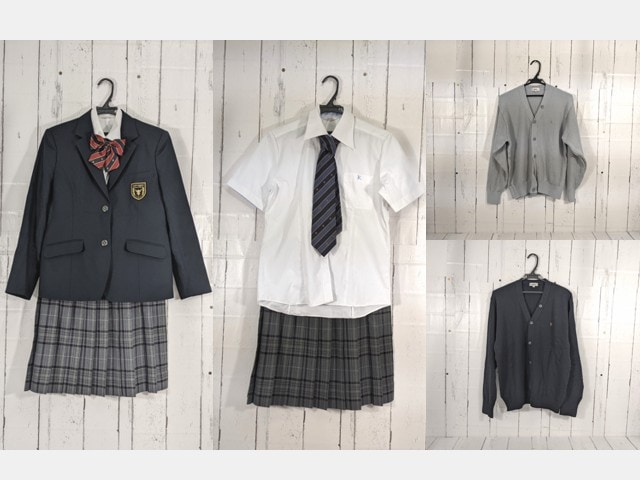 東京都 関東第一高校の女子制服(旧型)セット 冬スカート2種 灰色と緑色のスカート 東京都 関東第一高校の女子制服(旧型)セット 冬スカート2種 灰色