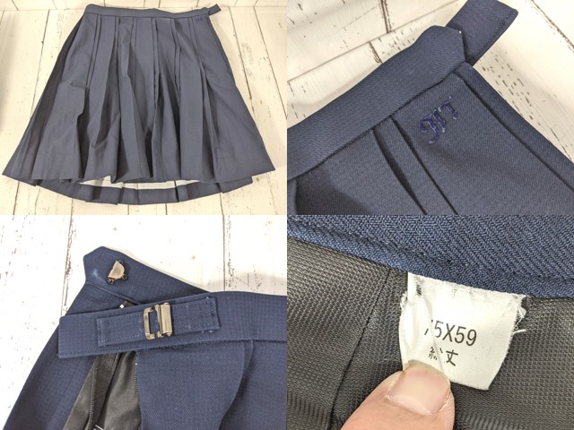 d34 大阪府 初芝富田林中学校 ブレザー+セーター+半袖・長袖シャツ+ズボン+冬服スカート+リボン/yt4957【25QDC】